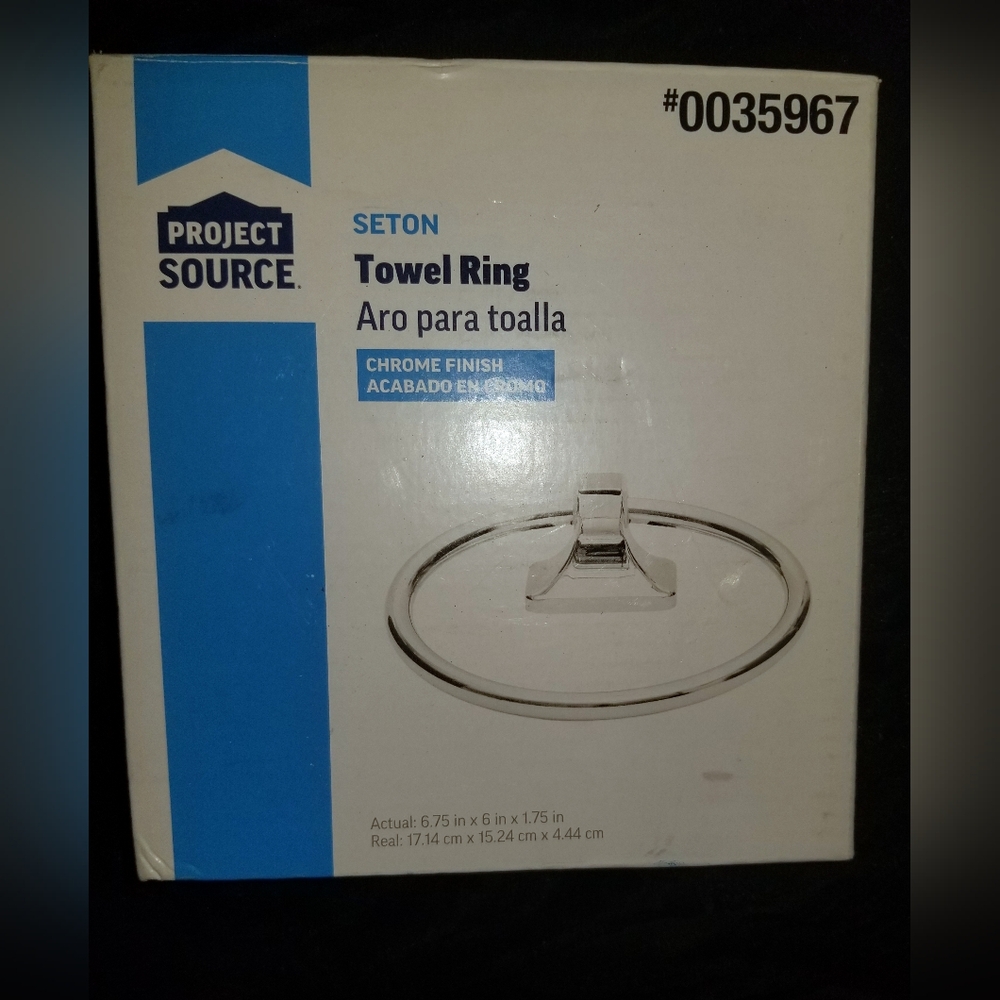 2X Brand New Towel Ring Chrome Finish Project Source Seton 0035967